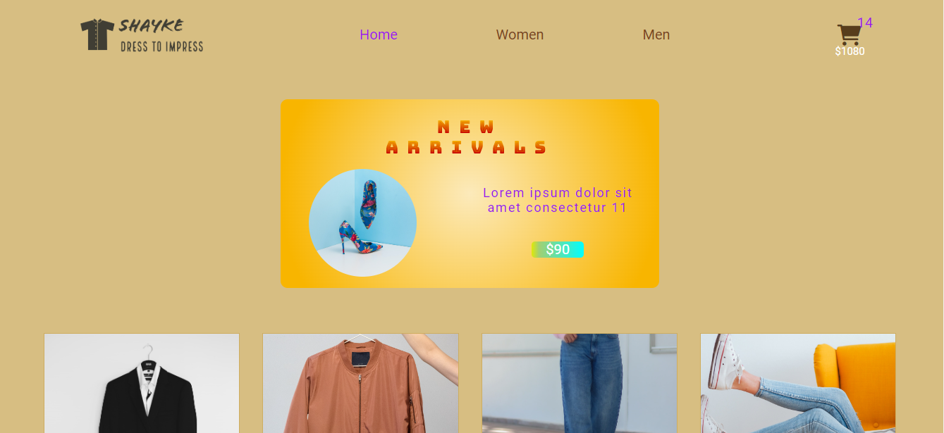 e-commerce website screenshot